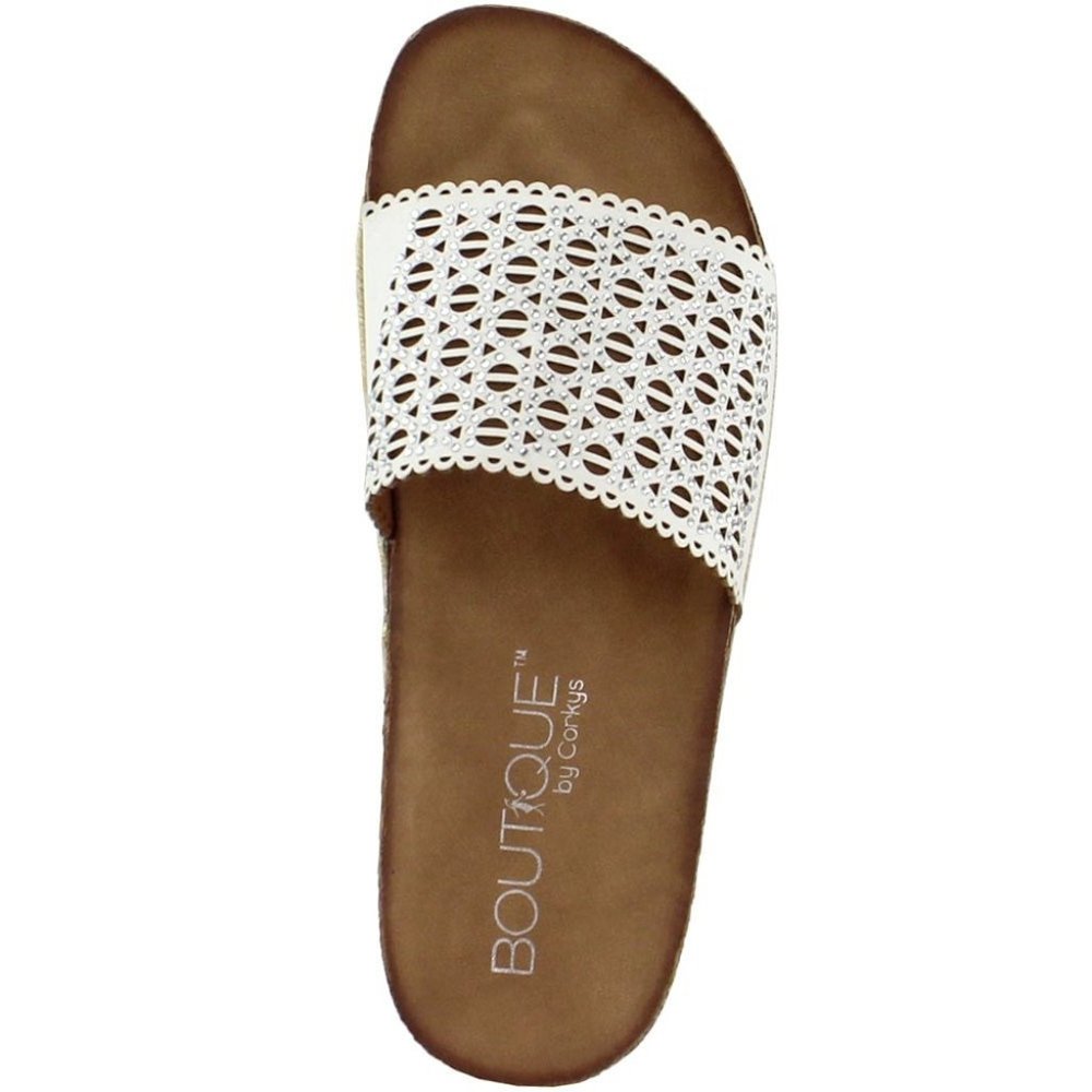 SOLD NIB Corkys Elm White Sandals